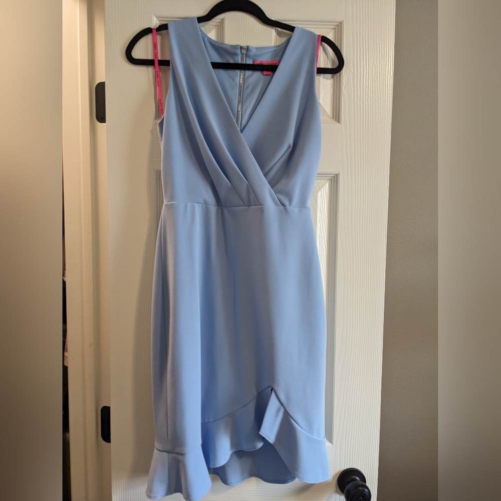 Betsy Johnson Size 2 Powder Blue Dress with Ruffle Skirt